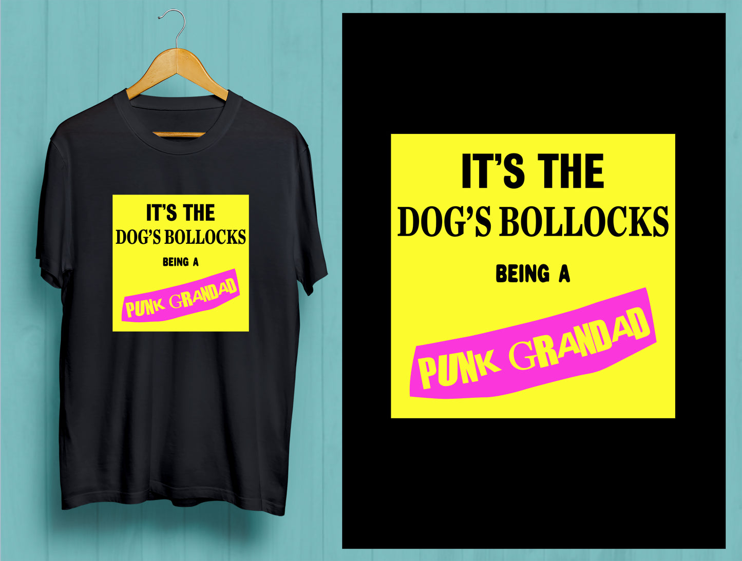 Dog's Bollocks Punk Grandad - T-shirt