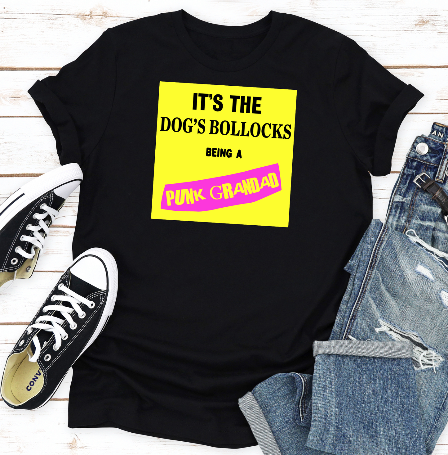 Dog's Bollocks Punk Grandad - T-shirt