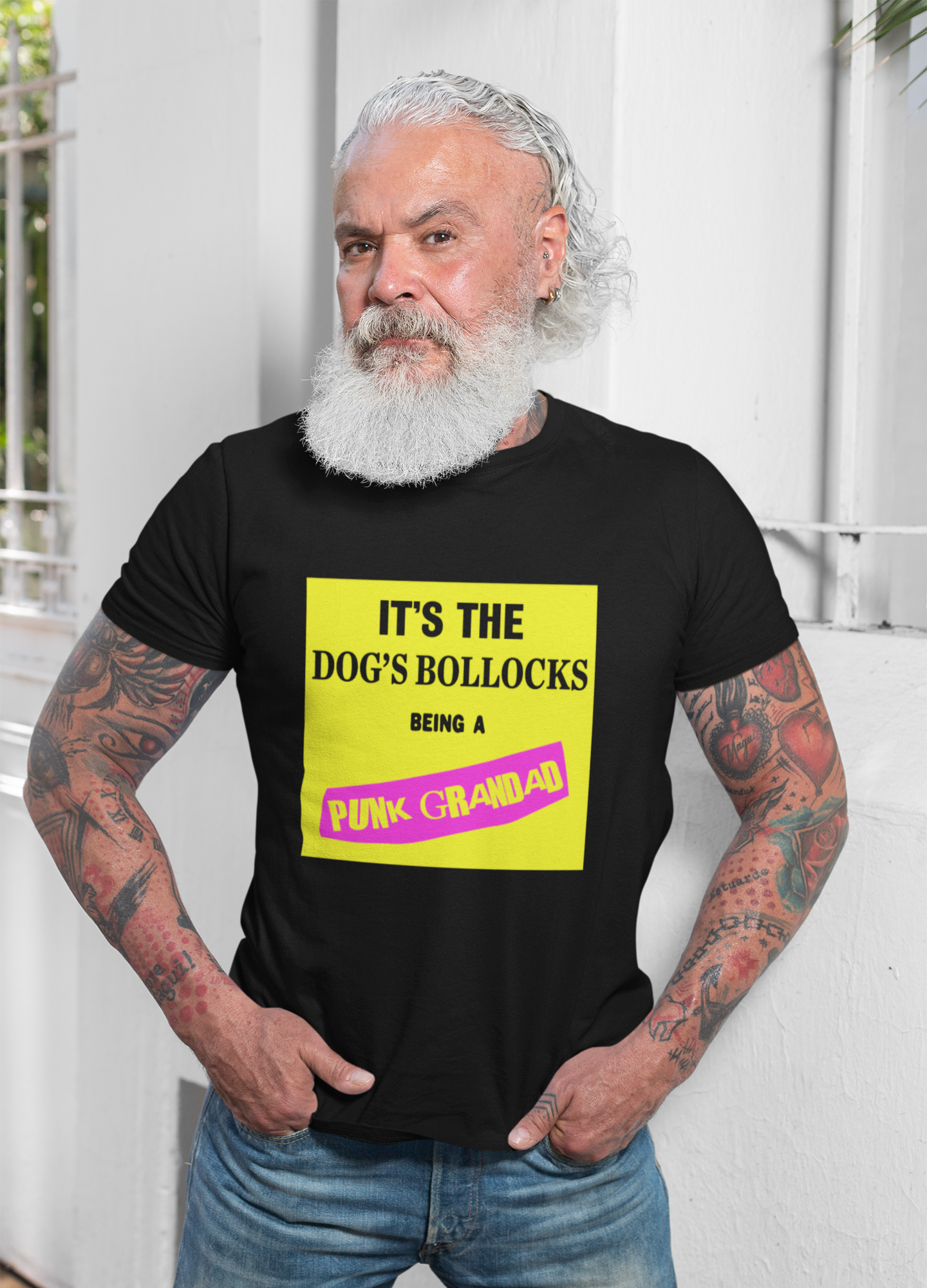 Dog's Bollocks Punk Grandad - T-shirt